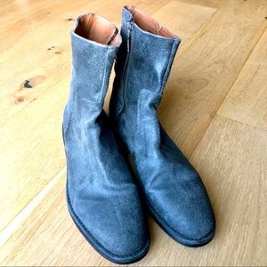 John Varvatos Gray Suede Boots - EUC